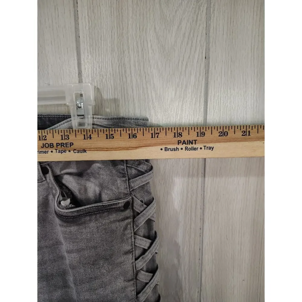 Legendary Status Women's Denim Jeans Size 20 Charcoal Boot cut Zig Zag Sides